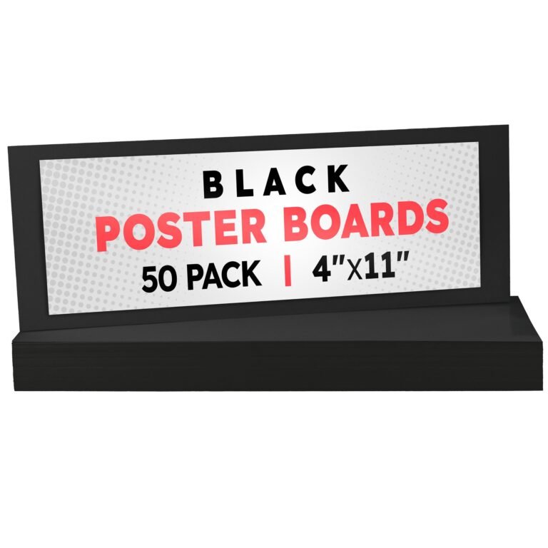 Hygloss Black Poster Board — 4 x 11-Inch / 50