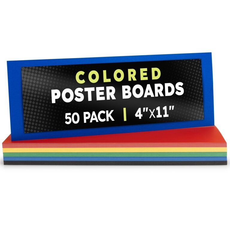 Hygloss Colored Poster Boards — 4" x 11" / 50 Sheets