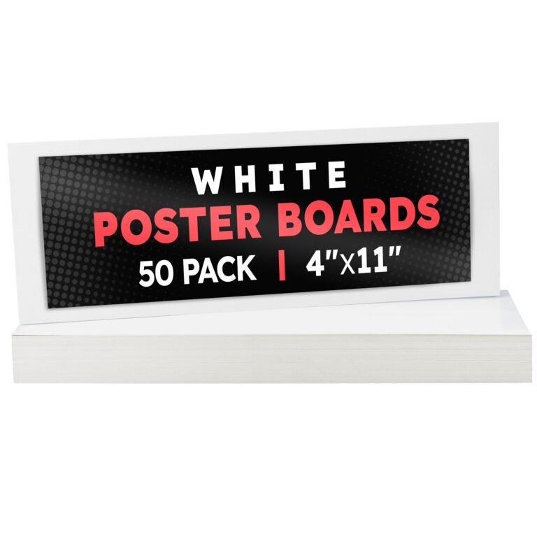 Hygloss White Poster Board — 4 x 11-Inch / 50