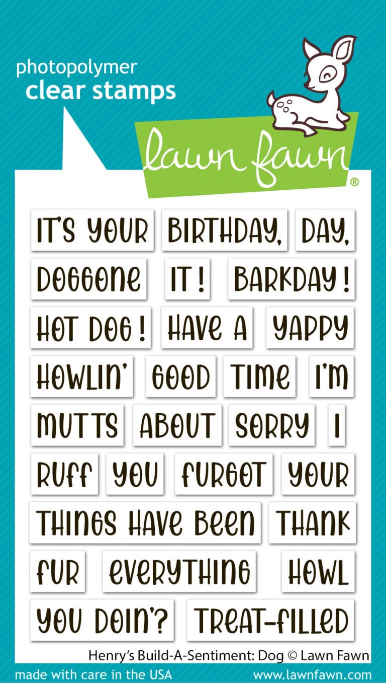 Lawn Fawn henry's build-a-sentiment: dog
