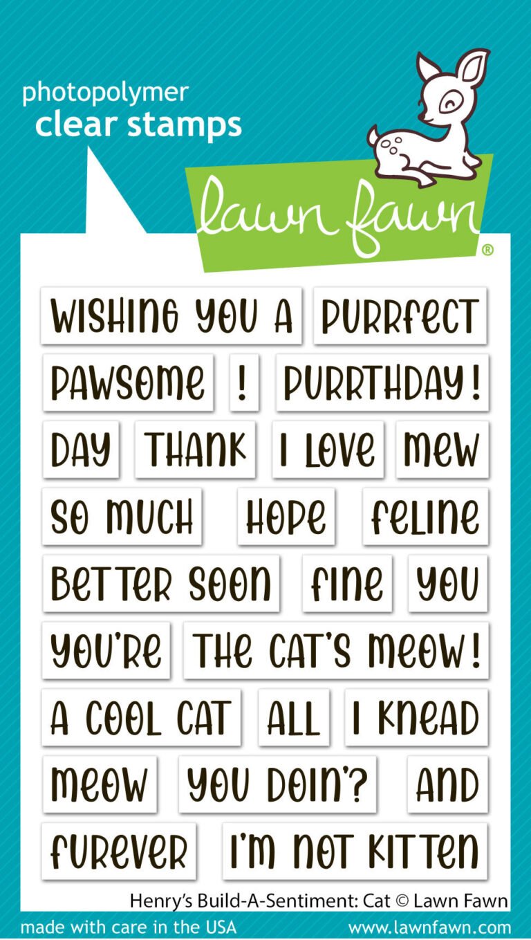Lawn Fawn henry's build-a-sentiment: cat