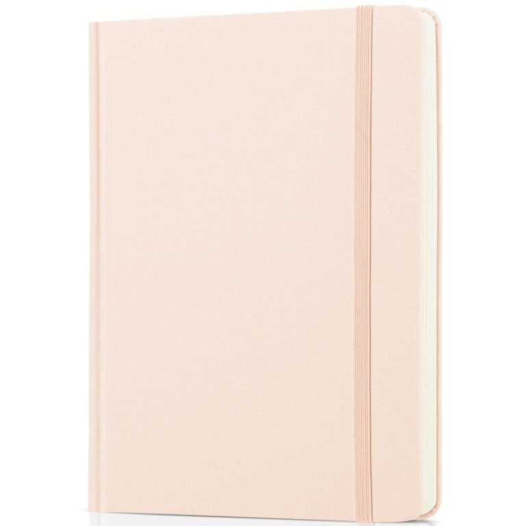 Mr. Pen Soft Blush Fabric Dotted Journal, 5.7 × 8.3 in, 160 Pages