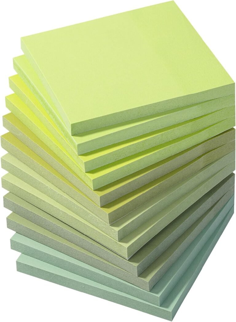 Mr. Pen Green Sticky Notes, 3 × 3 in, 12 Pads