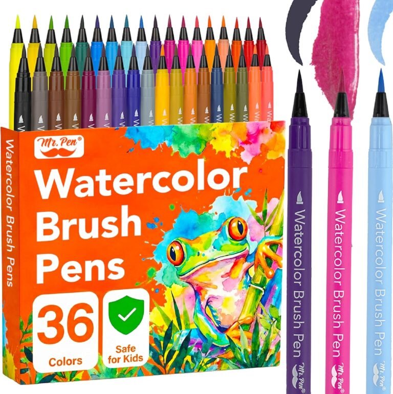 Mr. Pen Watercolor Brush Markers, 36 Pack