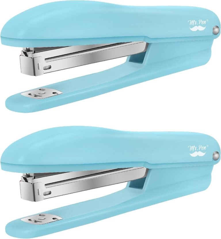 Mr. Pen Blue Desk Staplers, 2 Pack with 200 Staples