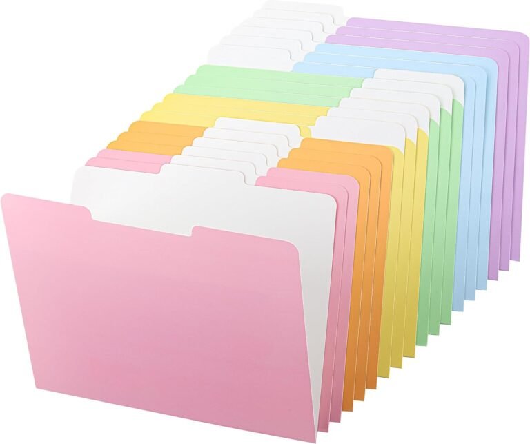 Mr. Pen Pastel Letter File Folders, 1/3 Cut, 18 Pack