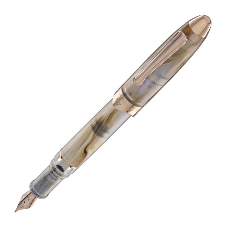 Nahvalur Horizon Fountain Pen in Pearl — 1.1mm Stub